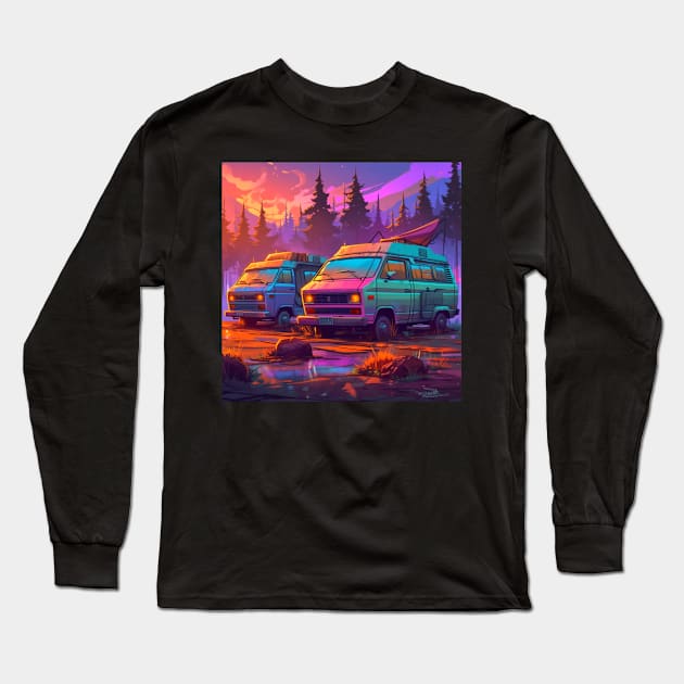 Van life Long Sleeve T-Shirt by The Alien Boy Art